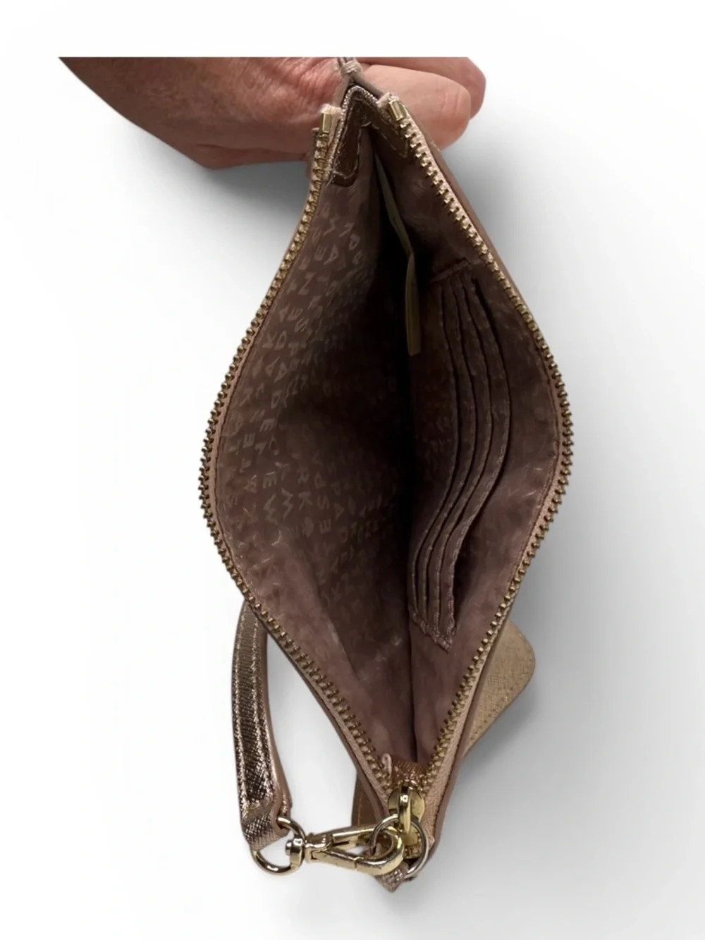 Kate Spade New York Rose Gold Wristlet / Zip Pouch